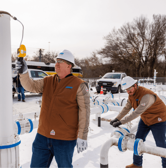 Technicians in Winter